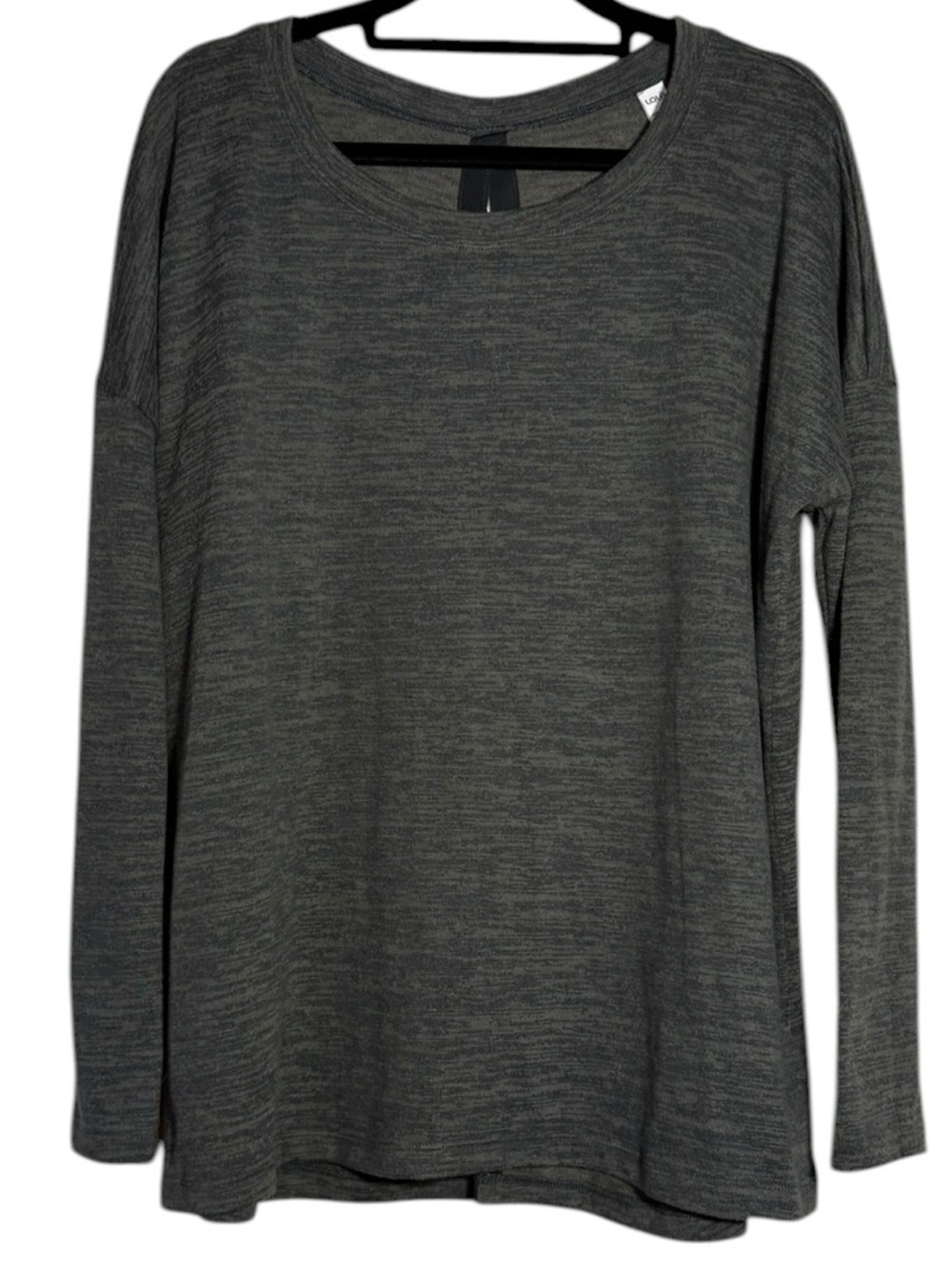 Lole Women's Long Sleeve Scoop Neck Top - Heather Charcoal